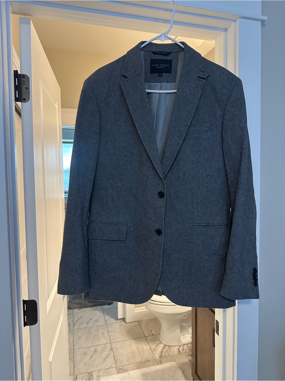 Banana Republic Men's Charcoal Gray Two-Button Blazer